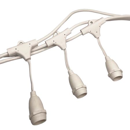 Ретро гірлянда Дроп Лайт Е14 біла (10м 20 патронів) M19 IP65 вологозахищена Premium, зображення 3