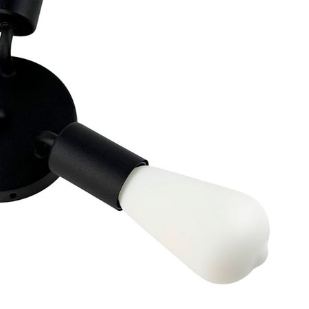 Люстра в індустріальному стилі Сentipede-3 металева на 3 лампи E27 чорна, Кількість джерел світла: 3, Color: Black, зображення 7