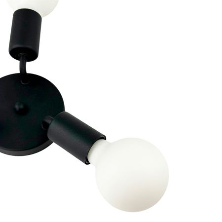 Люстра в індустріальному стилі Сentipede-3 металева на 3 лампи E27 чорна, Кількість джерел світла: 3, Color: Black, зображення 6