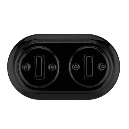 Рамка керамическая Keruida черная на 2 поста для скрытого монтажа, изображение 19 - Edisons