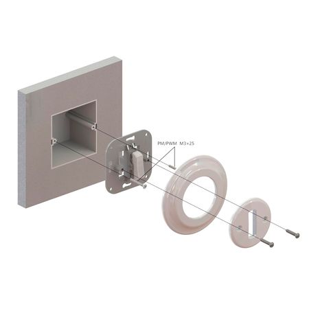 Вимикач керамічний Keruida чорний 2-клавішний прихованого монтажу, Тип вимикача: двоклавішний, Форма рамки: кругла, Колір основи: чорний, зображення 6