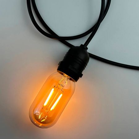 Патрон Дроп Лайт E27 IP65 вологозахищений чорний для вуличних гірлянд із лампочок Premium, зображення 7