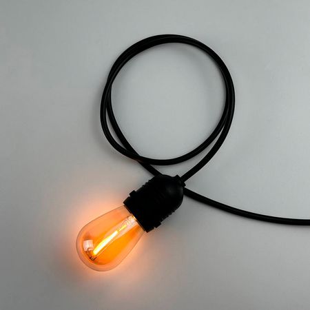 Патрон Дроп Лайт E27 IP65 вологозахищений чорний для вуличних гірлянд із лампочок Premium, зображення 5