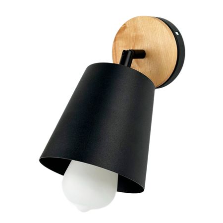 Настінний світильник Trevon з чорним металевим плафоном, Колір: чорний, зображення 4