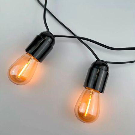 Набір LED ламп Edisons ST45 GOLD E27 1W 2200K 10шт бронзова скляна колба Premium, Кількість: набір 10 шт., Потужність, Вт: 1, зображення 6
