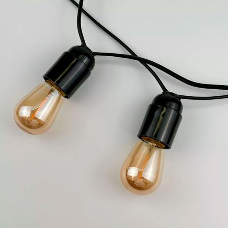 Набір LED ламп Edisons ST45 GOLD E27 1W 2200K 10шт бронзова скляна колба Premium, Кількість: набір 10 шт., Потужність, Вт: 1, зображення 7