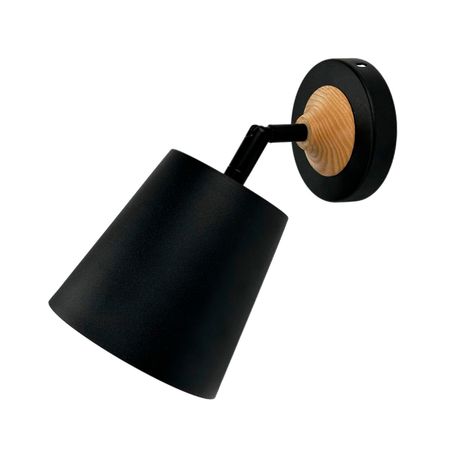 Настенный светильник Elaris с металлическим плафоном черный, Цвет: черный, изображение 2 - Edisons