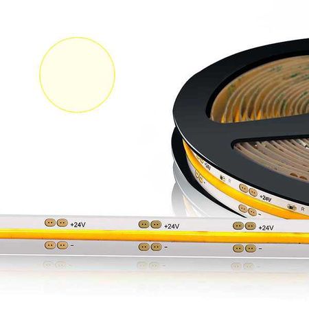 Преміум LED стрічка COB 24V 14W 4000K (нейтральний) 1400Lm CRI90 10mm, зображення 7