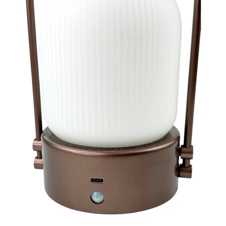 Настольная аккумуляторная LED лампа Aisilan со стеклянным плафоном 2600 mAh 3W 3000-6000K USB цвет Mocco Premium, изображение 9 - Edisons