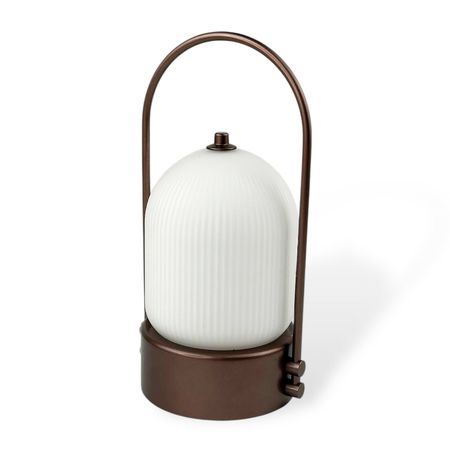 Настольная аккумуляторная LED лампа Aisilan со стеклянным плафоном 2600 mAh 3W 3000-6000K USB цвет Mocco Premium, изображение 6 - Edisons