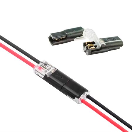 Конектор проводу роз`ємний низьковольтний на 2 контакти 0,35-0,75мм2 , 2шт-пара, Для дротів січенням: 0,35-0,75мм2