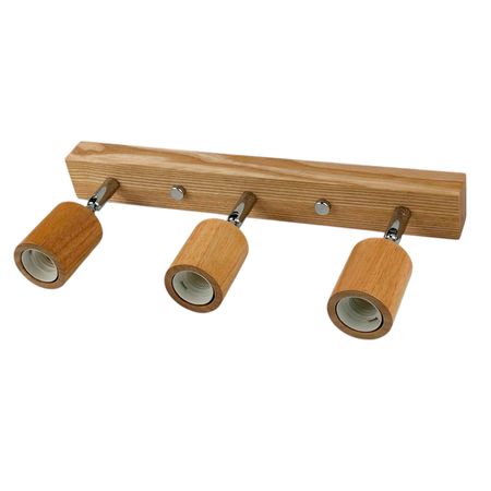 Бра в скандинавском стиле Woody cylinder-3 с деревянными патроном и хромовыми шарнирами, Количество источников света: 3, Цвет: дерево, изображение 3 - Edisons