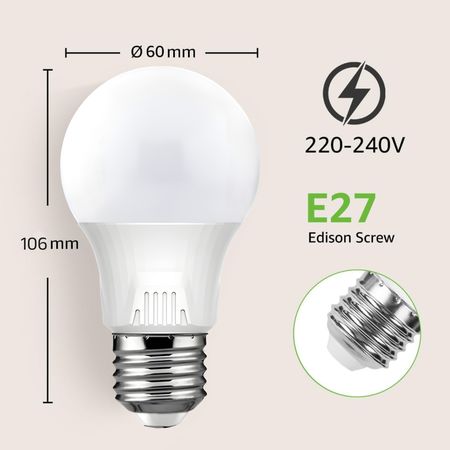 Светодиодная лампа EDISONS Premium LED A60 E27 9W 4000K Samsung LED inside [CLONE] [CLONE] [CLONE], зображення 5