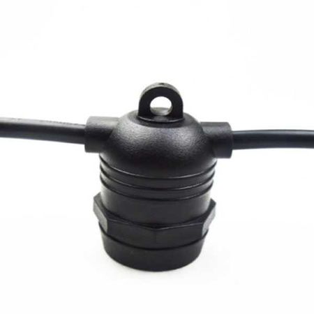 Вулична ретро гірлянда Е27 з абажурами хвиля (10м 20 патронів) IP65 вологозахищена переріз проводу 2х0,5 Premium, зображення 13