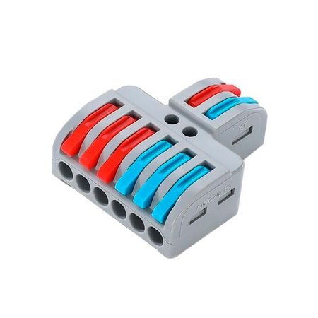 Набор 25 штук клемм разветвляющих типа WAGO 2 на 6 проводов 0.08–4 мм²/12–28AWG 32А 250В рычажный зажим Premium, Количество: набор, изображение 2 - Edisons