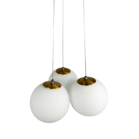 Люстра стельова Aura-3 з матовими плафонами діаметром 130мм, зображення 7