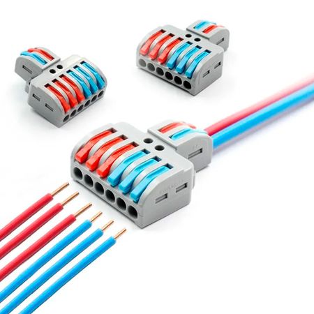 Набор 25 штук клемм разветвляющих типа WAGO 2 на 6 проводов 0.08–4 мм²/12–28AWG 32А 250В рычажный зажим Premium, Количество: набор, изображение 5 - Edisons