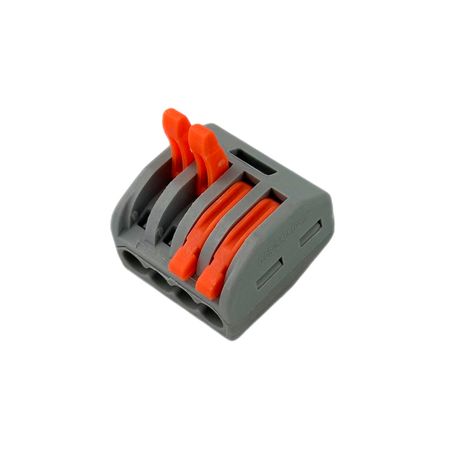 Клема сполучна типу WAGO 222-414 на 4 проводи 0.08–4 мм²/12–28AWG 32А 250В важільний затискач Premium, Кількість: 1 шт., зображення 4