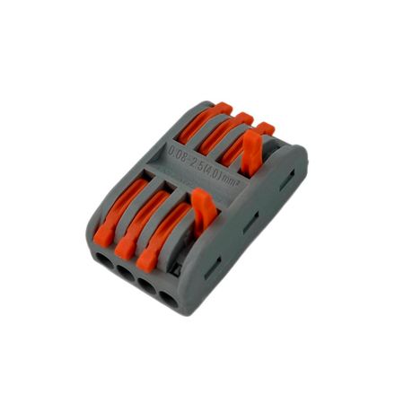 Клемма проходная типа WAGO 4 на 4 провода 0.08–4 мм²/12–28AWG 32А 250В рычажный зажим Premium, Количество: 1 шт., изображение 8 - Edisons