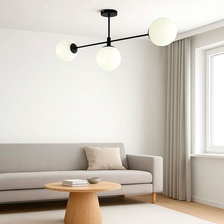 Люстра в сучасному стилі Aurea зі скляними кулями діаметром 150мм, зображення 4