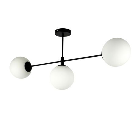 Люстра в сучасному стилі Aurea зі скляними кулями діаметром 150мм