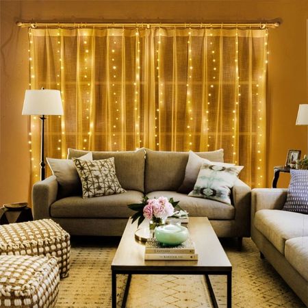 LED гирлянда новогодняя Штора 1800LED 3х3м 30 нитей цвет Теплый Белый, режим: мерцает каждый 6 диод, от 220В, изображение 7 - Edisons