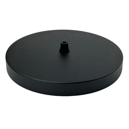 Розетка потолочная D180 H27 черная с П-образным креплением, изображение 2 - Edisons