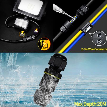 Роз'єм герметичний конектор проводу M682-A 2pin 0.5-1 mm² (4-8 мм) IP68, Кількість: 1 шт., зображення 7