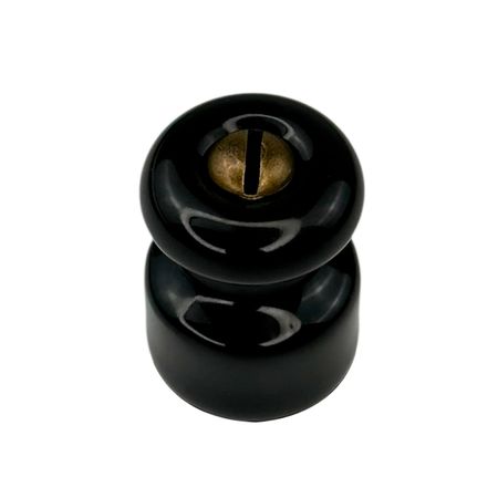 Ролик ізолятор керамічний для ретро проводки SOFTY Choco (Уцінка) [CLONE], Количество: 1 шт., Color: Black, зображення 3