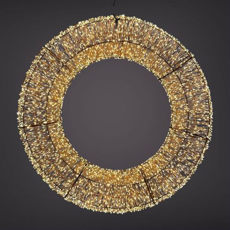 Світлодіодний новорічний вінок 40 см 300LED тепле світло [CLONE], Діаметр, мм: 600, Кількість джерел світла: 6000, Спосіб поставки: комплект для самостійного збирання, зображення 7