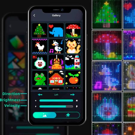 Светодиодная smart гирлянда-занавес 400LED 2х2м RGB IP44 з пультом ДУ и управлением со смартфона от 220В, изображение 19 - Edisons