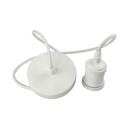 Cвітильник підвісний White з білим патроном під абажур, зображення 2