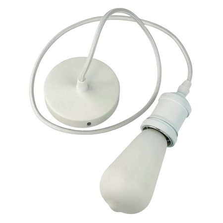 Cвітильник підвісний White з білим патроном під абажур, зображення 3