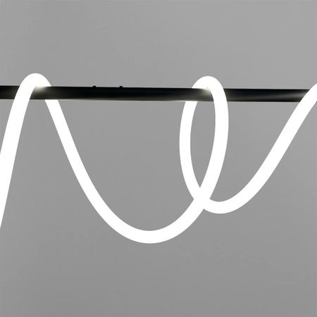 Люстра Nordik W неон 24мм в тканинному обплетенні 4000К (1,7м штанга чорна), зображення 2