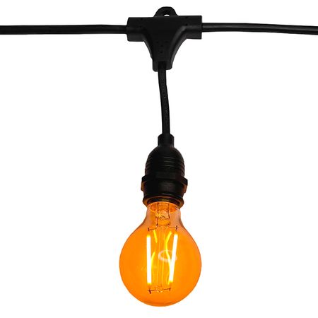 Вулична ретро гірлянда Дроп Лайт Е14  М19 (5м 10 патронів) IP65 вологозахищена, зображення 5