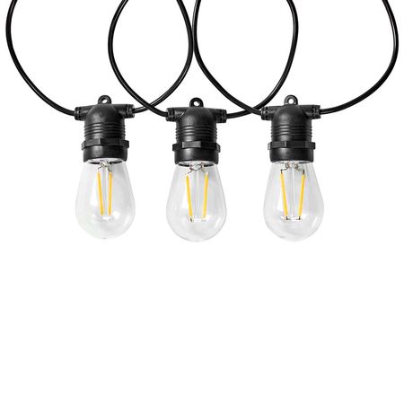 Вулична ретро гірлянда Стрінг Лайт Е27 IP65 (1 патрон Е27 на 1 метр) Вибір довжини кратно 5 м Premium, зображення 4