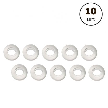 Набор 10шт. втулок резиновых прозрачных 8мм, Количество: 10 шт., Цвет: прозрачный - Edisons