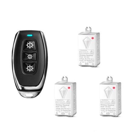 Комплект беспроводной выключатель-брелок 3-канальный M3 и приемный блок 220V 1000W SW-R01 - Edisons