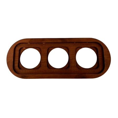 Рамка деревянная Keruida темная на 3 поста для скрытого монтажа, изображение 3 - Edisons