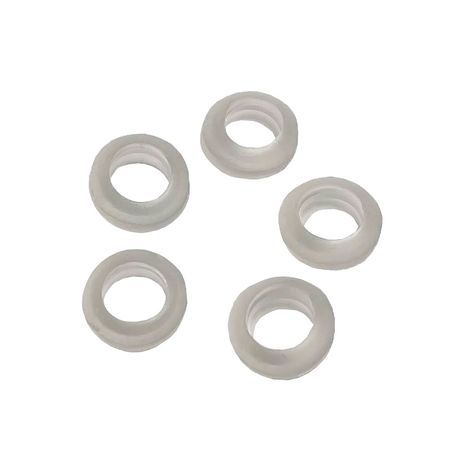 Набор 100шт. втулок резиновых прозрачных 10мм, Количество: 100 шт., Цвет: прозрачный, изображение 2 - Edisons