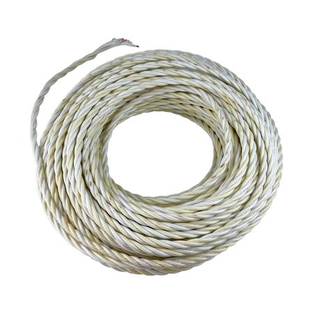 Провід кручений Білий (Triple) 3х2,5мм (ДСТУ) в тканинному обплетенні Premium [CLONE], зображення 3