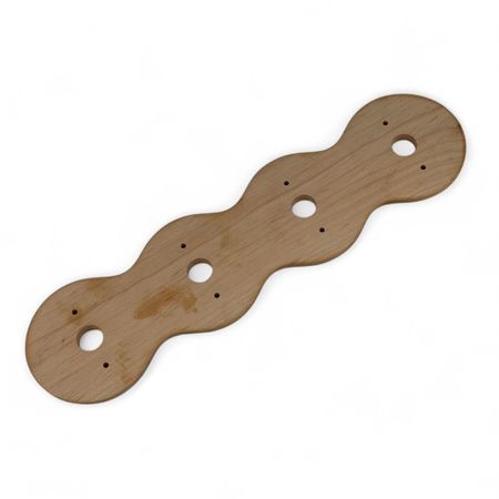 Рамка дерев'яна світла (Вільха) на 4 пости для накладних вимикачів і розеток SOFTY, зображення 4