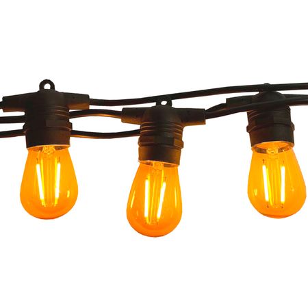 Уличная ретро гирлянда Стринг Лайт Е27 IP65 влагозащищенная (шаг 33см, 3 патрона Е27 на метр) Premium [CLONE] [CLONE], Кількість патронів, шт.: 75, Відстань між патронами, см: 33, зображення 11