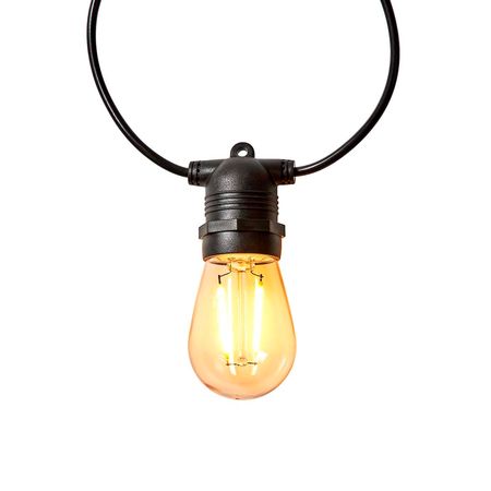 Уличная ретро гирлянда Стринг Лайт 10 метров 10 патронов Е27 влагозащищенная IP65, Количество патронов, шт: 10, Расстояние между патронами, см: 100, изображение 9 - Edisons