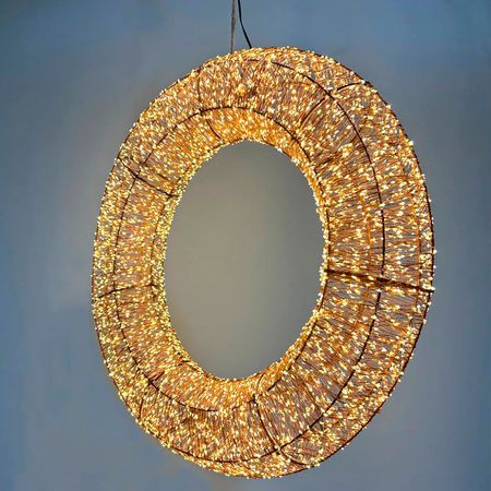 Светодиодный новогодний венок DecoLUX 50см 3000LED супер яркий с мягким мерцанием объемный - Комплект для самостоятельной сборки, Диаметр, мм: 500, Количество источников света: 3000, Способ поставки: комплект для самостоятельной сборки, изображение 12 - Edisons