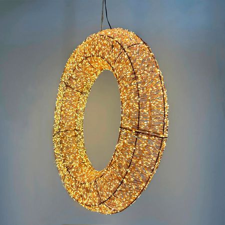 Світлодіодний новорічний вінок DecoLUX 50см 4000LED супер яскравий з м'яким мерехтінням об'ємний - Комплект для самостійного збирання, Діаметр, мм: 500, Кількість джерел світла: 4000, Спосіб поставки: комплект для самостійного збирання, зображення 14