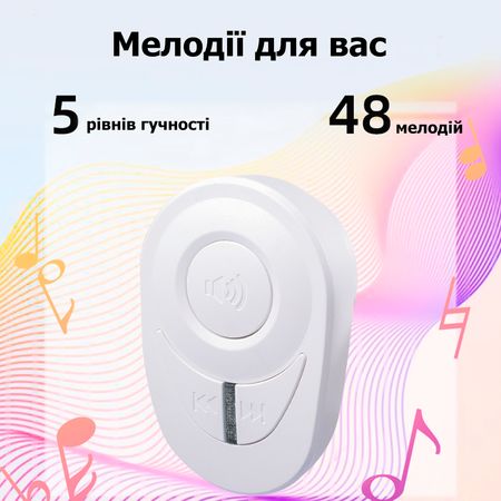Беспроводной дверной звонок влагозащищённый IP54, изображение 10 - Edisons