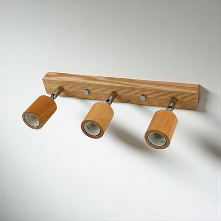 Бра в скандинавском стиле Woody cylinder-3 с деревянными патроном и хромовыми шарнирами, Количество источников света: 3, Цвет: дерево, изображение 9 - Edisons