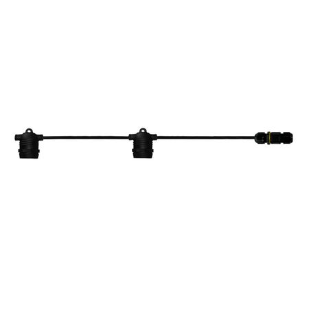 Уличная ретро гирлянда Стринг Лайт Е27 IP65 (шаг 50 см, 2 патрона Е27 на 1 метр) Выбор длины кратно 1 м Premium, зображення 3