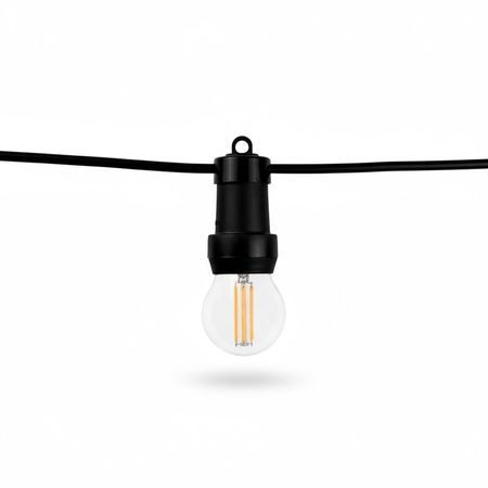 Вулична ретро гірлянда PATIO E27 IP65 вологозахищена D21-8м без ламп, Кількість патронів, шт.: 21, Відстань між патронами, см: 25, зображення 11